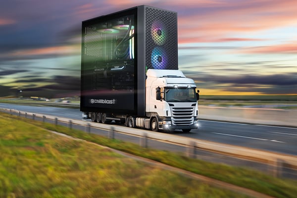 PC on a delivery lorry