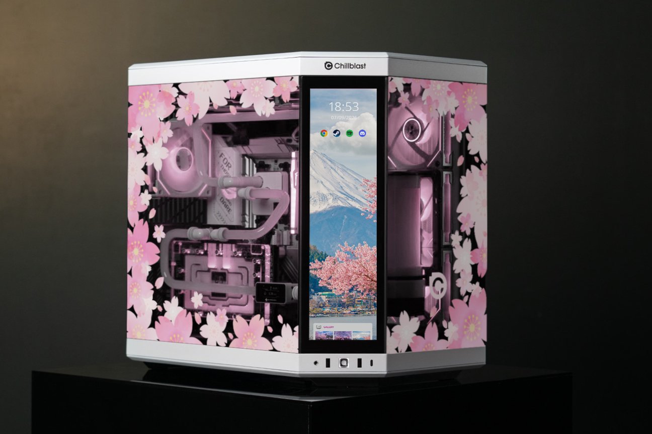 The Verge Sakura Edition Ryzen 9 X3D2 RTX 5090 Water Cooled Gaming
