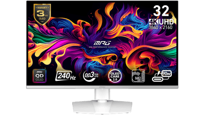 MSI MPG 321URXW 4K Ultra HD 32" QD-OLED Gaming Monitor - White