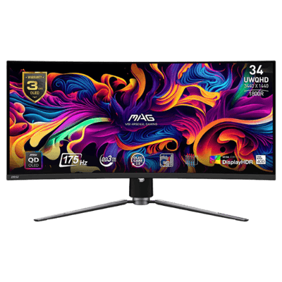 MSI MAG 341CQP QD Ultra Wide Quad HD 34" Curved OLED Gaming Monitor - Black