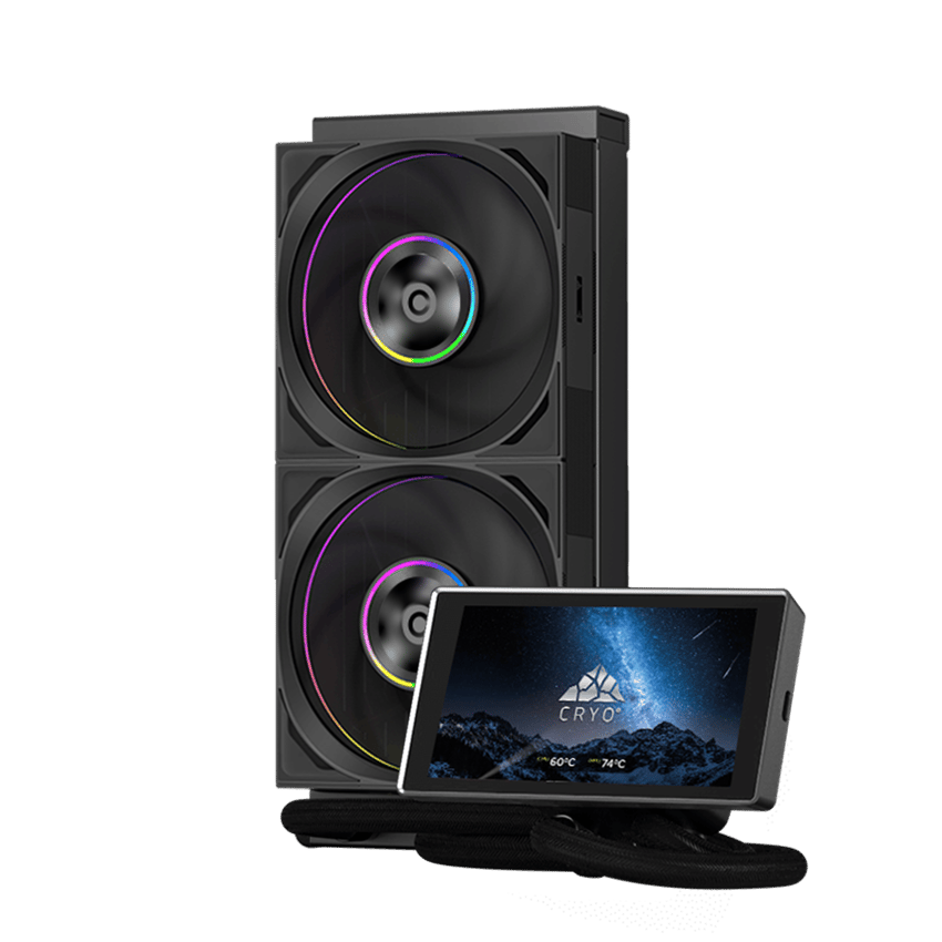 Cryo Storm 240 ARGB AIO Cooler + Cryo Display 5 " Screen
